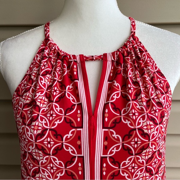 •Max Studio• Geometric Moroccan Pattern Halter Dress - Size Small - Picture 3 of 9